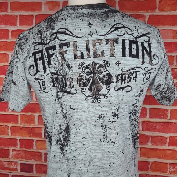 Affliction Men's Skull Graphic Short Sleeve T-shirt - Size: S, M, 2X- Black -NWT - Picture 7 of 9